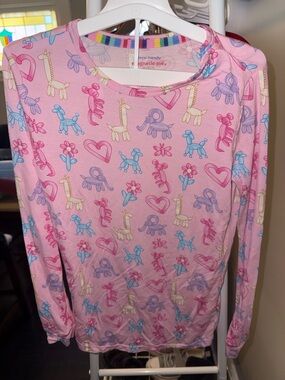 Magnetic Me Pink Balloon Animal Print Top